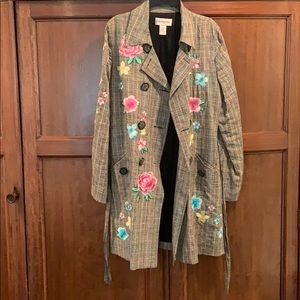 Amazing Embroidered Trench Coat
